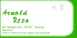 arnold utto business card